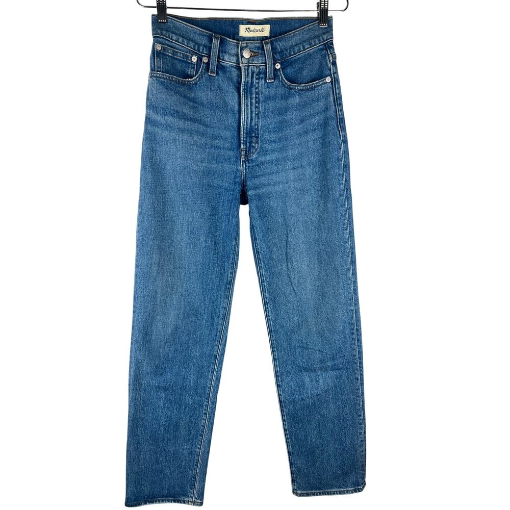 Madewell Perfect Vintage Straight Jeans High Rise Medium Wash Size 25